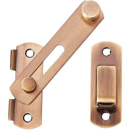 Stora grindlås i rostfritt stål, dörrhållare flipplås säkerhetsdörrbultlås (brons)