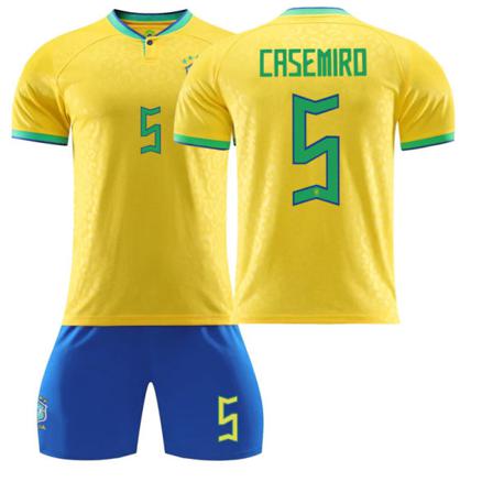 Qatar Fotbolls-vm 2022 Brasilien Fotbollssats - Gulgrön 18