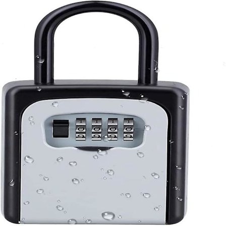 Bærbart nøgleskab med aftagelig bøjle (ingen installation nødvendig) kombinationshængelås nøgleboks