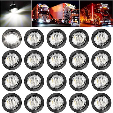 3/4" Runde LED Side Marker Clearance Lights Front Rear Top Marke