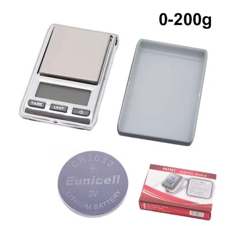 Digital mini våg 0,01g - 200g ink batteri CR2032 pocketscale .