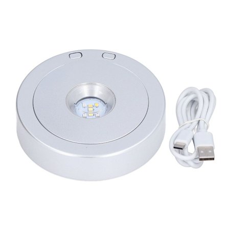 LED-näyttöalusta, USB, RGB, värikäs valo, pyörivä kristalli KLB