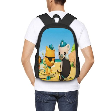 Octonauts Ryggsäck Stor Kapacitet Laptopväska Lättjusterbara Remmar Casual Stor Kapacitet