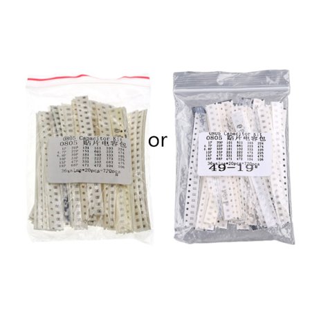 1206 SMD Motståndssats 1206 0603 0805 SMD Chip Fast Kondensatorsats 36 Värden 20st =720st Chip Motstånd Blandade Prover