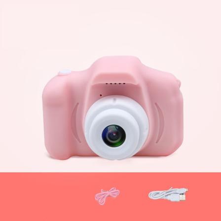 Et rosa kamera for barn i alderen 3-8 år, 1080P høyoppløselig digitalt