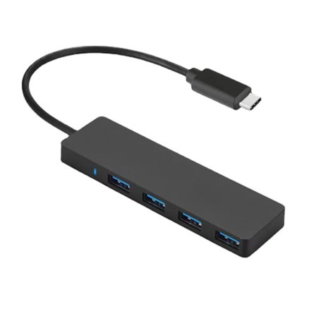 1-pack 4-ports USB 3.0-hubb, ultratunn med 11,8 fot förlängningskabel [Inget laddningsstöd] för MacBook, Mac Pro, Mac mini, iMac, Surface Pro, XPS, PC