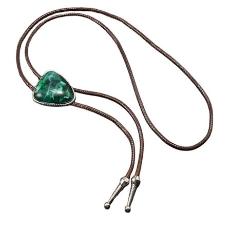 Justerbart turkosfärgat pärlhalsband med bolo-slips för män och kvinnor, stilren legeringsfäste, avslappnad smyckesaccessoar för utomhusbruk