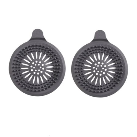 2-pakning silikonavløpshårfanger, dusjavløpsbeskyttelse for bad