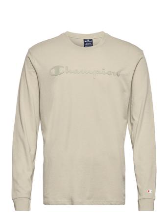 Crewneck Long Sleeve T-Shirt T-shirts Long-sleeved Khaki Green Champion