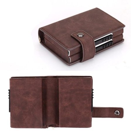Aluminium PU-Läder Stilrent Praktiskt Korthållare från Jensen