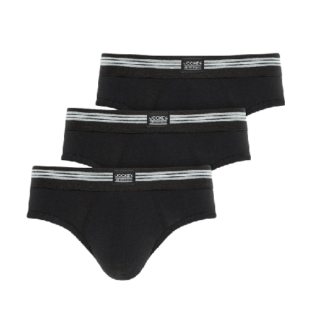 Jockey Brief 3-Pack Kalsonger Herr Svart M