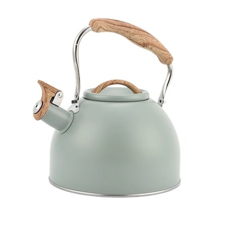 Plystrende vannkoker for komfyrtopp, plystrende tekoker i rustfritt stål med ingeniørplast håndtak, rust- og korrosjonsbestandig rask