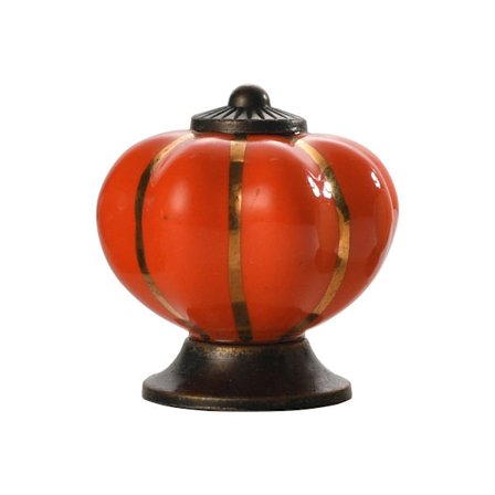 Keramisk skabshåndtag, dekorative dørhåndtag i form af græskar til skuffer