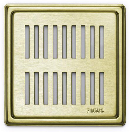 Purus Rib Klinkerram 154x154x6 mm Mässing, Inomhusavlopp