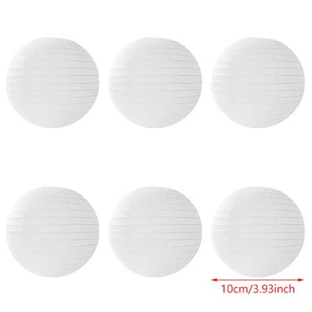 6st vitt runt papper lykta bröllopsfest hängande dekoration