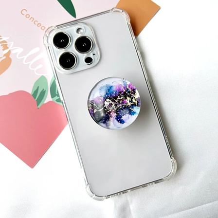 Marmorikuvioinen kristallipuhelinteline Taitettava matkapuhelinpidike Kristallipuhelinpidikkeet P186-7