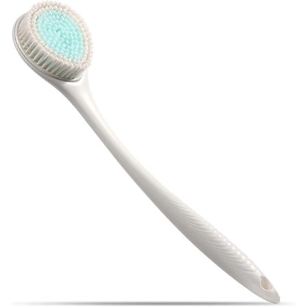 Langskaftet Brusebørste til Ryggen, Rygbørste med Skridsikker Tekstureret Kropsbørste Egnet til Hudrensning