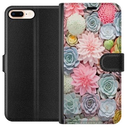 Kompatibelt Plånboksfodral till Apple Apple iPhone 8 Plus Grönväxter