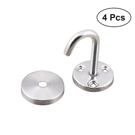 4 stk. Rustfrit Stål Overhængende Krog Kabinet Gulv Krog Veranda Garderobe Krog Lanterne Myggenet Loft Krog Lille Elefant Støvle Formet Krog