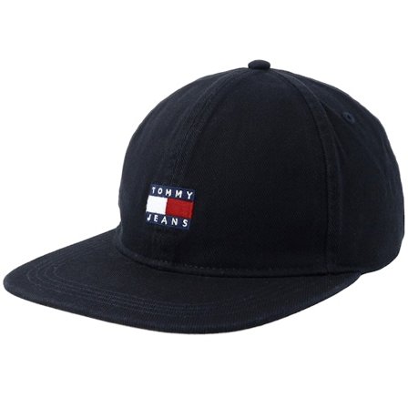 Tommy Hilfiger - Tjm Heritage Washed Cap Black Strapback Snapback Black Cap - @ Hatstore