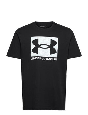 Ua Abc Camo Boxed Logo Ss T-shirts Short-sleeved Musta Under Armour