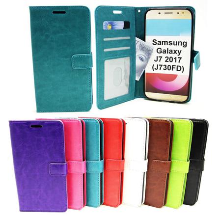 Crazy Horse Wallet Samsung Galaxy J7 2017 (J730FD) Turkos