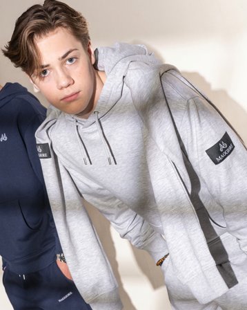 MAGGIORE Double Knit Hoodie Grå Hettegensere/Hoodies Gutt - Kids Brand Store