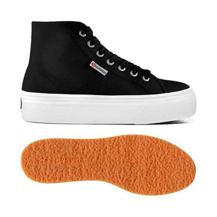 Superga HI TOP Woman Shoe Sort, Dame, Størrelse: 40 EU