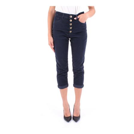 Dondup, Cropped Trousers Blauw, Dames, Maat:W29