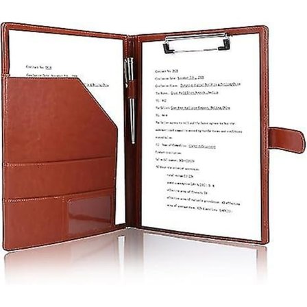 Portfolio-kansio - Tekokahvikansi Portfolio-kansio A4-muistikirjanpidikkeellä, Liiketoiminta