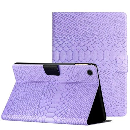 SKALO Samsung Tab A9 Croco PU-nahkainen Lompakkokotelo - Violetti