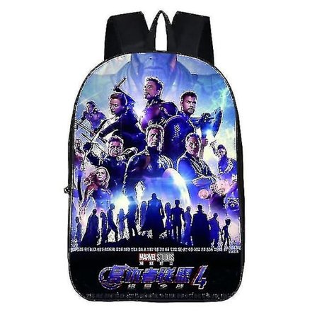 16 tum Avengers 3d tryck barnryggsäckar flickor pojkar barn skolväskor tecknad film dagis ryggsäck (armégrön)