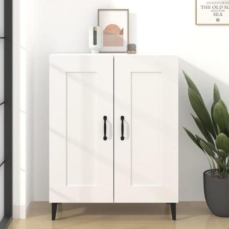 Vidaxl Skänk Vit 69,5x34x90 Cm Konstruerat Trä Vit
