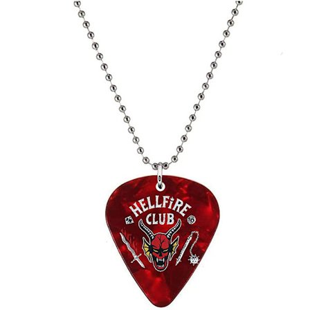 Stranger Things Hellfire Club Eddie Munson Guitar Pick Vedhæng Halskæde Gave