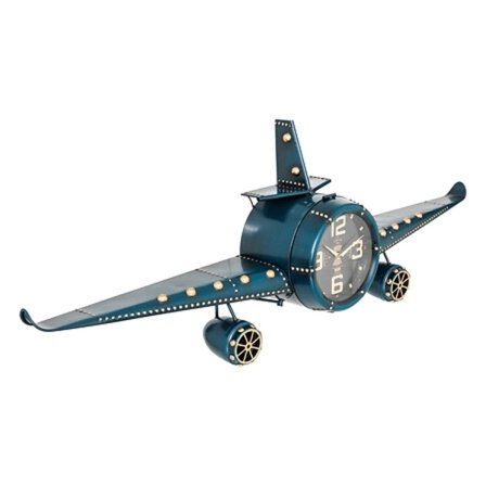 Seinäkoriste lentokonekello Hans pituus 143 cm vihreä metalli