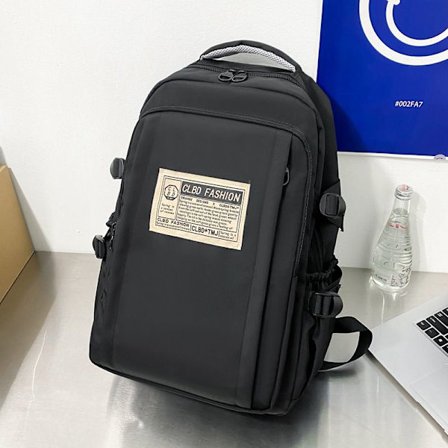 Student skolväska skolväska kvinnlig junior high school student flöde stor kapacitet hållbar student high school student ryggsäck ny manlig-svart