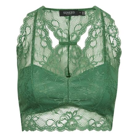 Soaked in Luxury, SLDolly Bralette Zielony, Kobieta, Rozmiar: M