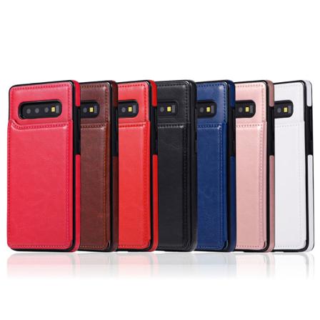 Skal med Kortfack - Samsung Galaxy S10 Rosaröd