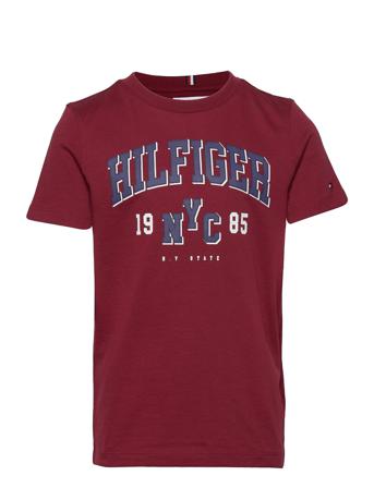 Varsity Tee S/S T-shirt Rød Tommy Hilfiger