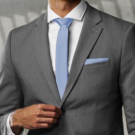 Modrá (baby blue) kravata 6 cm Basic pro muže - Úzké kravaty