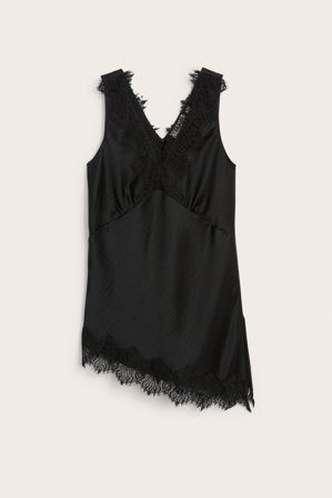 Kappahl | Linne i satin Svart L | Svart