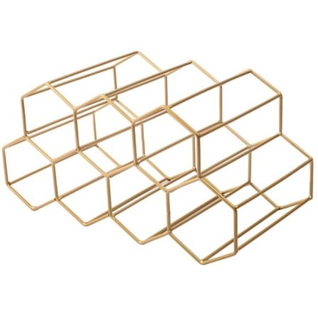 Vinstativ Bordplade Vinstativ, Vinflaskeholder, Fritstående Vinstativ, Guld Vinstativ