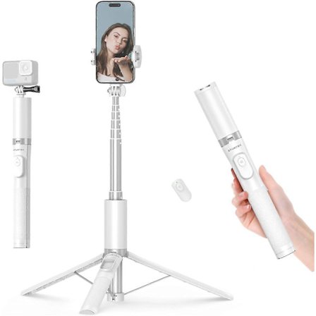 ATUMTEK Selfie Stativ, 161cm Portabelt Smarttelefon Stativ med Bluetooth Fjernkontroll
