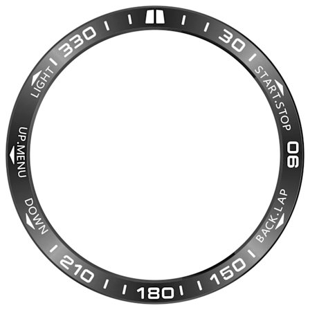 Garmin Tactix 8 51mm Solar -kehys - Musta ruostumaton teräs