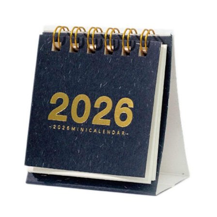 Mini Bordkalender 2026 Stående Flip Lille Skrivebordskalender Jan. 2026 til Dec. 2026 12 Månedlig Kalender med Dobbelt Spiralbinding til Hjemmekontor 
