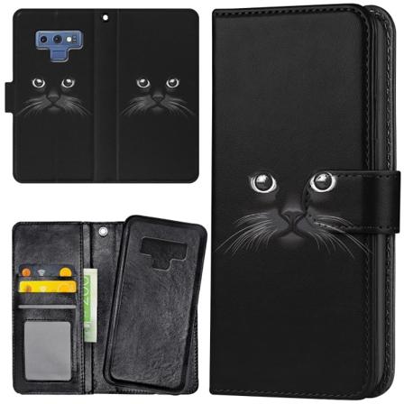 Samsung Galaxy Note 9 - Plånboksfodral/Skal Svart Katt