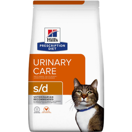 Hill's Prescription Diet Feline - s/d Urinary Care Chicken - Dry Cat Food 3 kg - Katt - Kattefôr & kattemat - Veterinærfôr for katt - ZOO.no