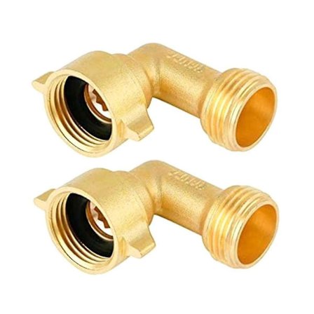 2 stk hageslange albue 3/4 tommers slange messing hageslange kobling for Rv vann tilkoblinger og bolig F
