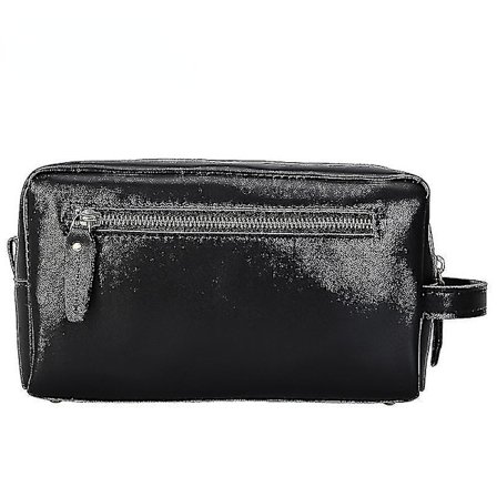 Aito nahkainen kytkinkassi Monitoiminen miesten pesupussi Lehmännahkainen vedenpitävä meikkipussi