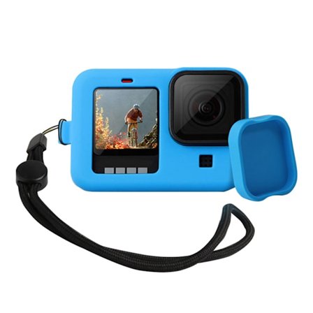 Silikonehylster kompatibel med Hero 9 beskyttende etui med linse og rem